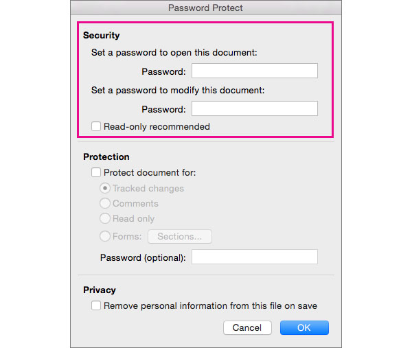 should i password protect my ifinance database