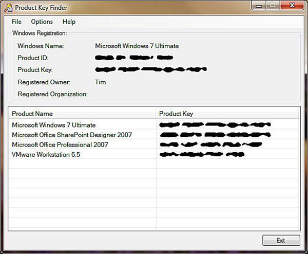office key finder windows 10
