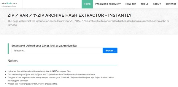 crack rar password remover online