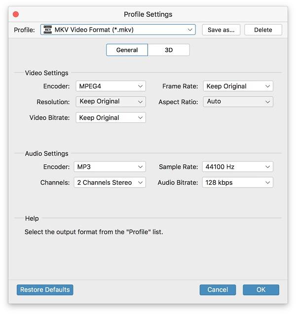 Profile Setting