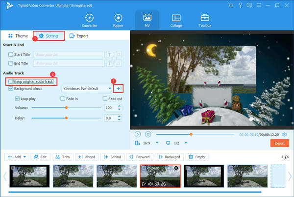 Customize the audio settings