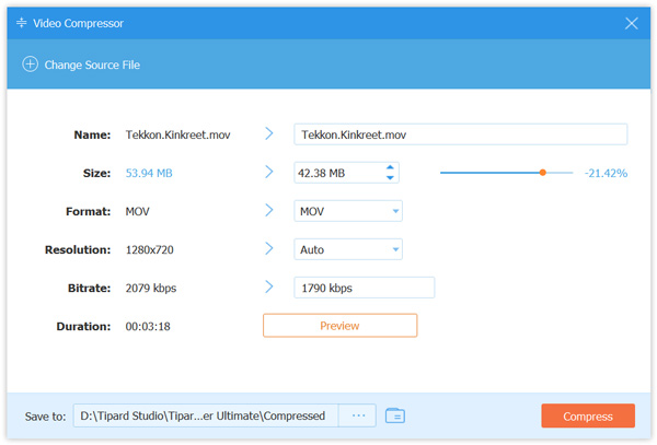 Video Compressor Compress MOV File