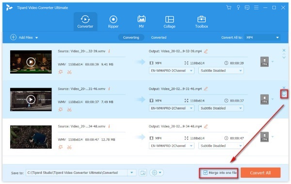 Merge video file