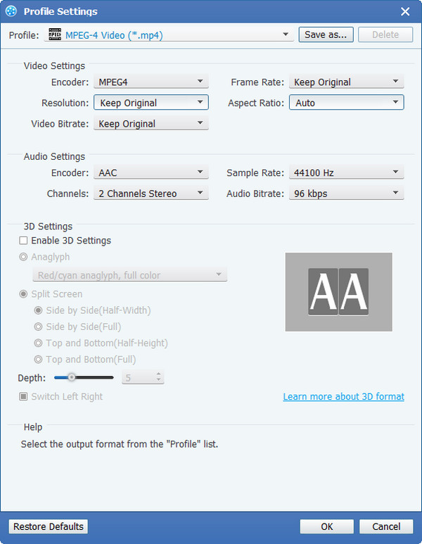 Profile Setting