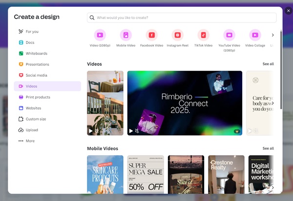 Canva Interface