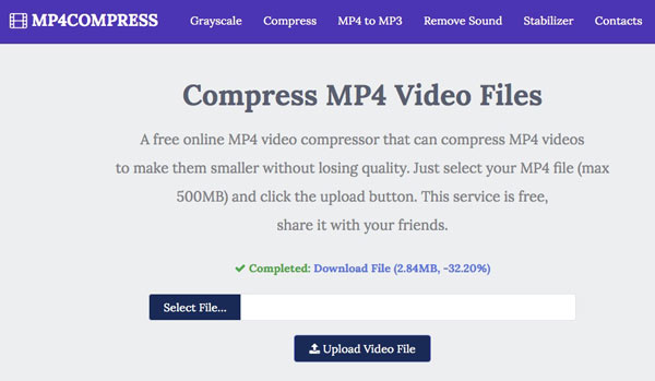 compress mp4 file