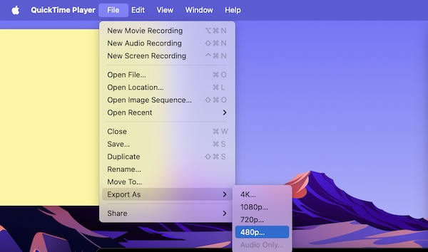 Quicktime Player Conversion