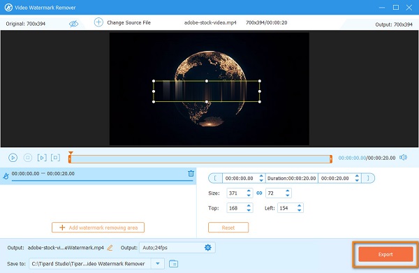 Remover marca d'água do Adobe Stock de vídeos offline e online