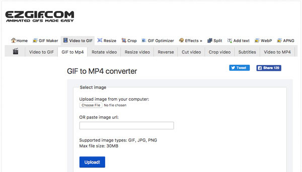 Add gif to video: add music and put gif in mp4 video with online video  maker and converter
