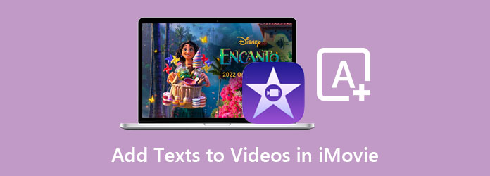 how to put text over video in imovie