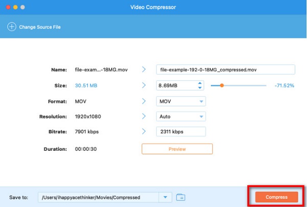 Compress on Mac