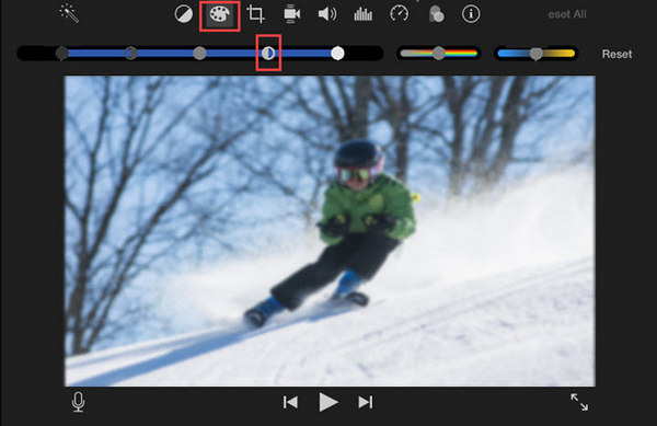 iMovie Adjust Contrast