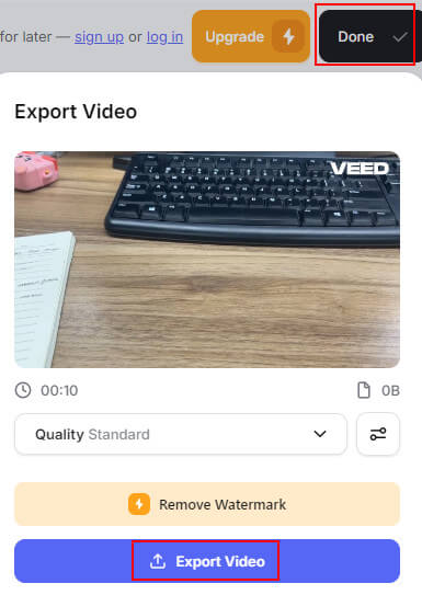 VEED Export