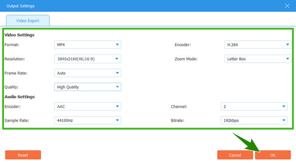 Tipard Audio Sync Output Preset