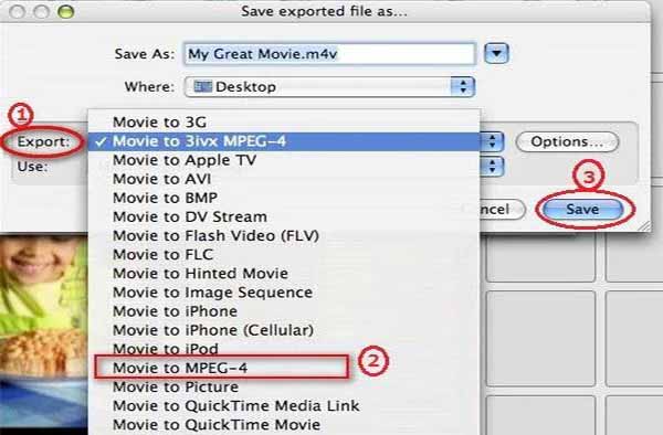 imovie export as mp4 instead of mov
