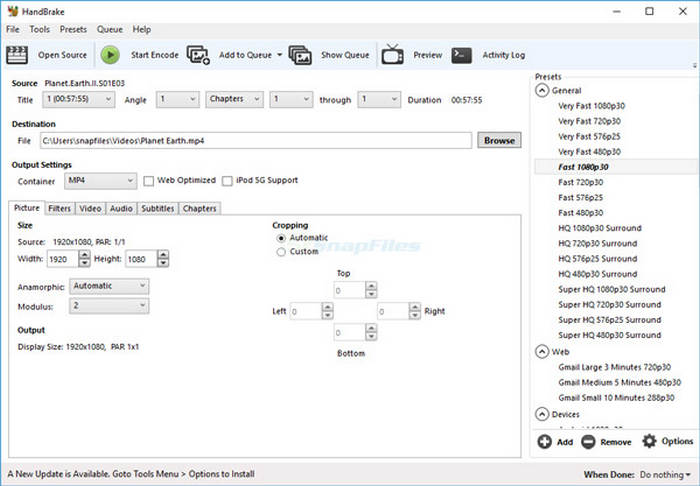 handbrake iso to mp4