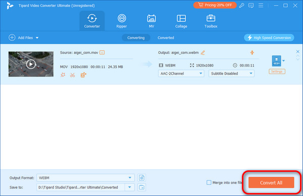 Select Output Format