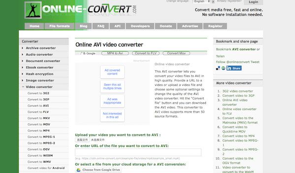 convert mp4 to xvid online