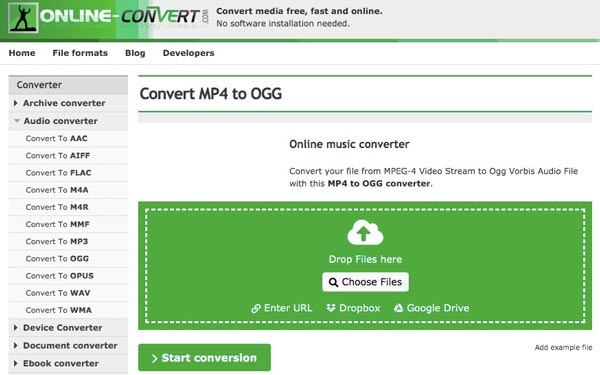 .mp3 to .ogg converter free online