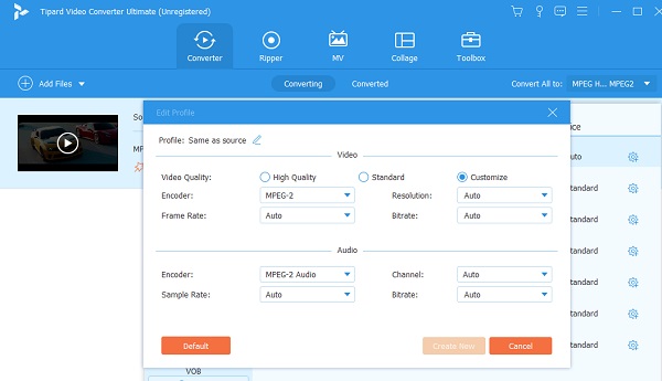 Customize the Output Settings