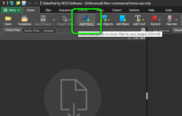 Add Files add Video