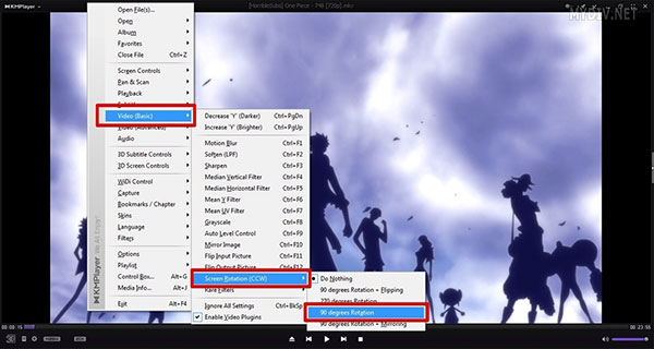 final media player rotate video