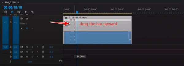 Drag the Bar Upward to Speed Up Video