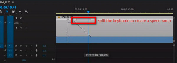 Split a Keyframe to Create a Speed Ramp