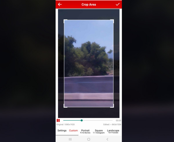 Crop Video Android Video Cropper