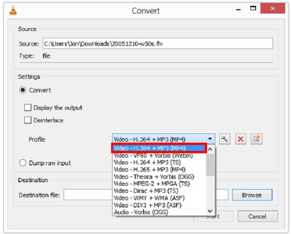 convert youtube video to mp4 vlc
