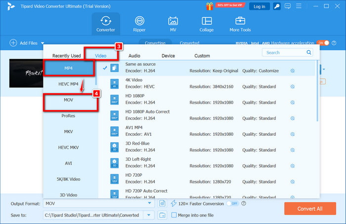 Video Tab Format