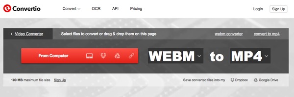online video converter to mp4 to webm