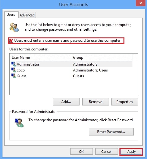 windows 8 remove account
